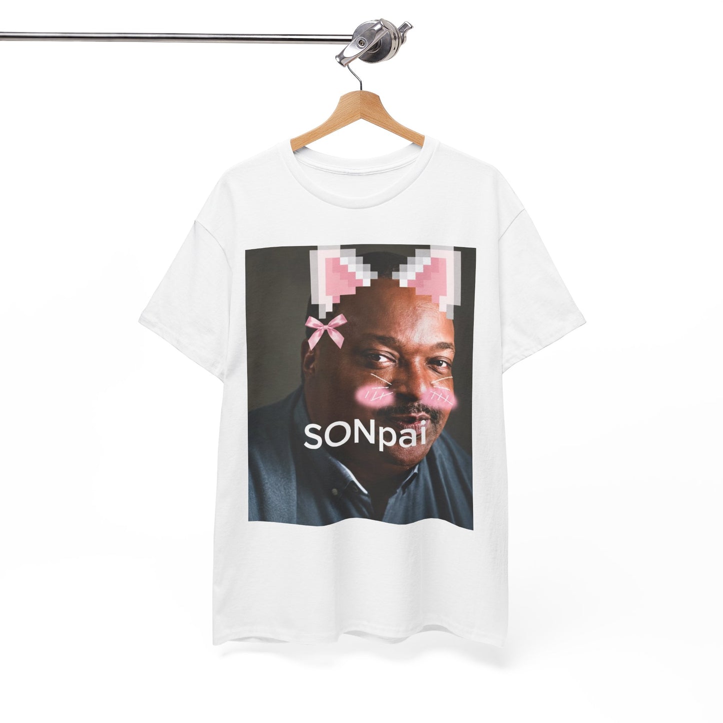 Cat Ear Meme Tee — "SONpai" Pixel Art Graphic T-Shirt