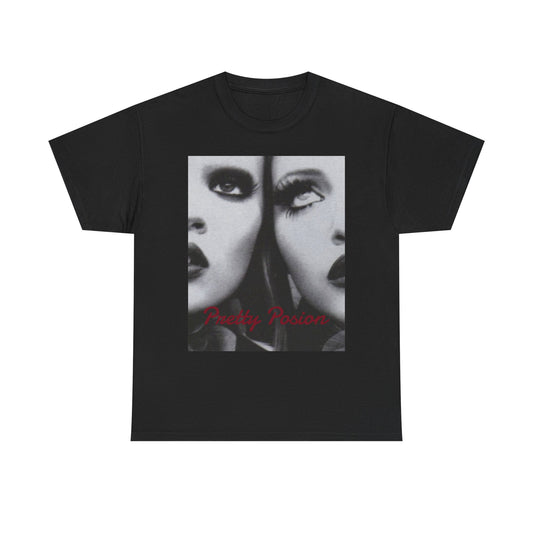 T-Shirt — Gothic Double Portrait Tee with 'Another Passion' Text