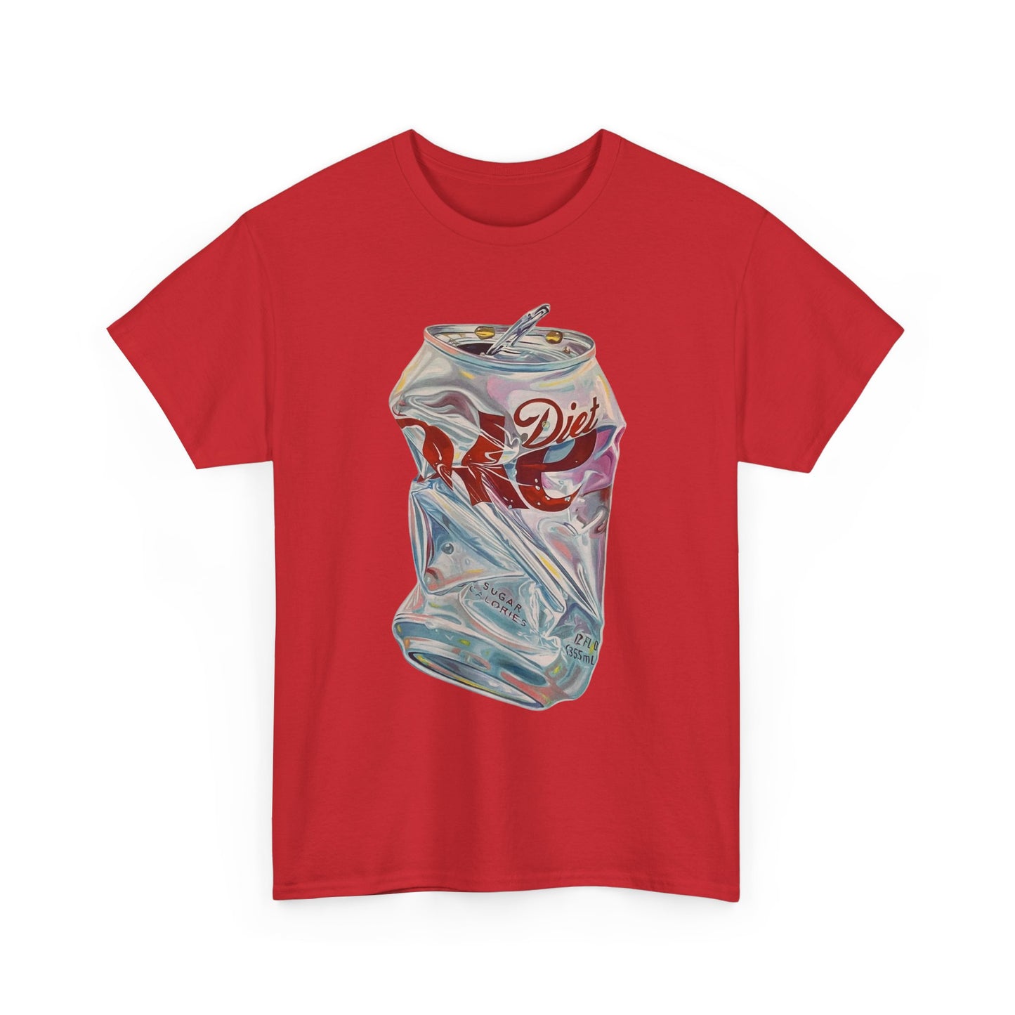 Crushed Soda Can Graphic Tee — Vintage Diet Cola Pop Art T‑Shirt