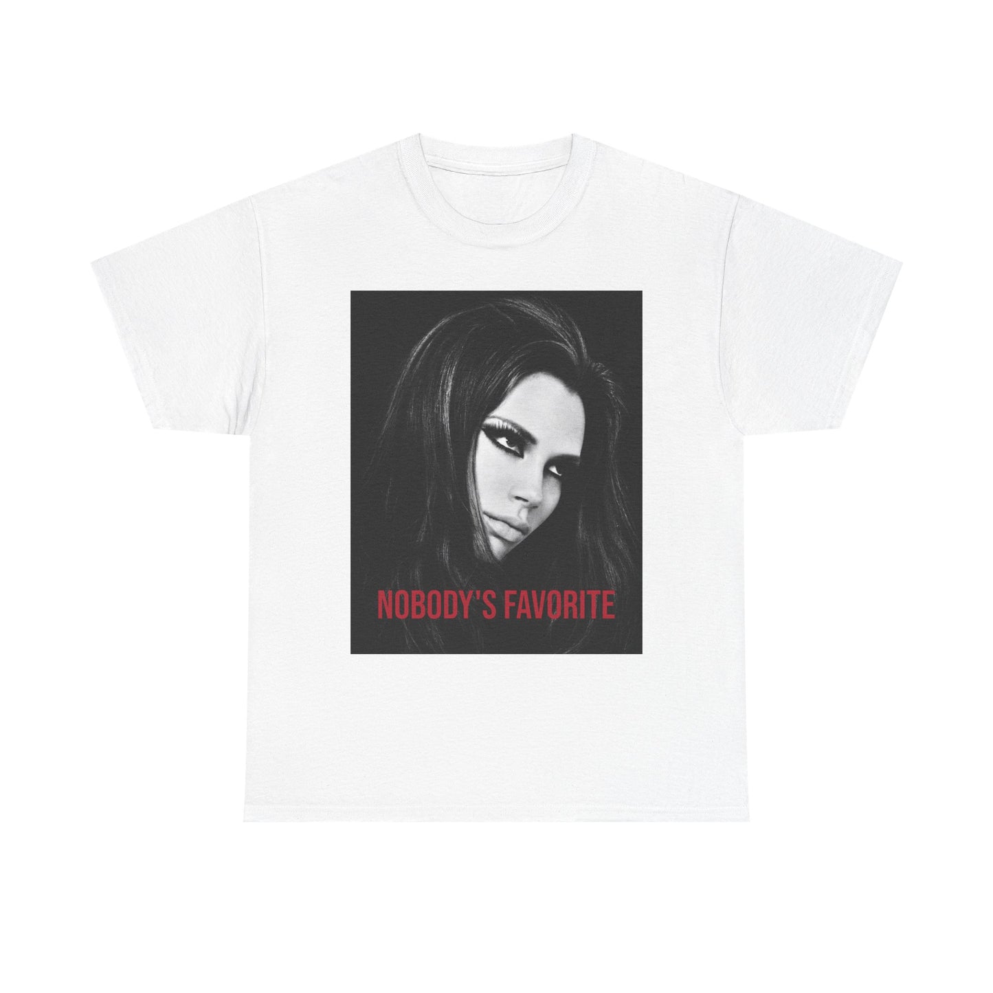 Nobody’s Favorite Portrait Graphic Tee — Sad Girl Aesthetic Shirt, Vintage Femme Tee, Indie Sleaze T Shirt, Retro Photo Print, Soft Grunge Aesthetic Shirt