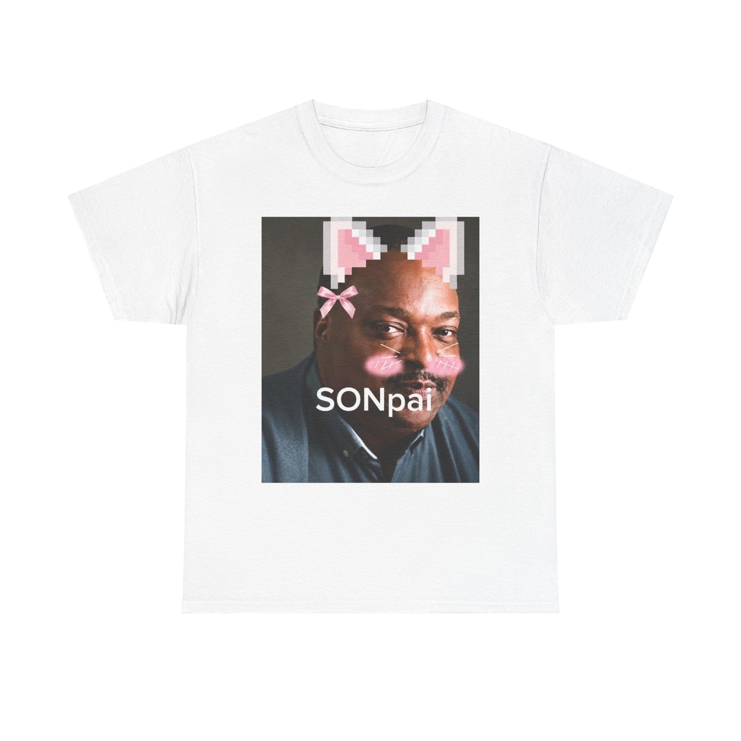 Cat Ear Meme Tee — "SONpai" Pixel Art Graphic T-Shirt