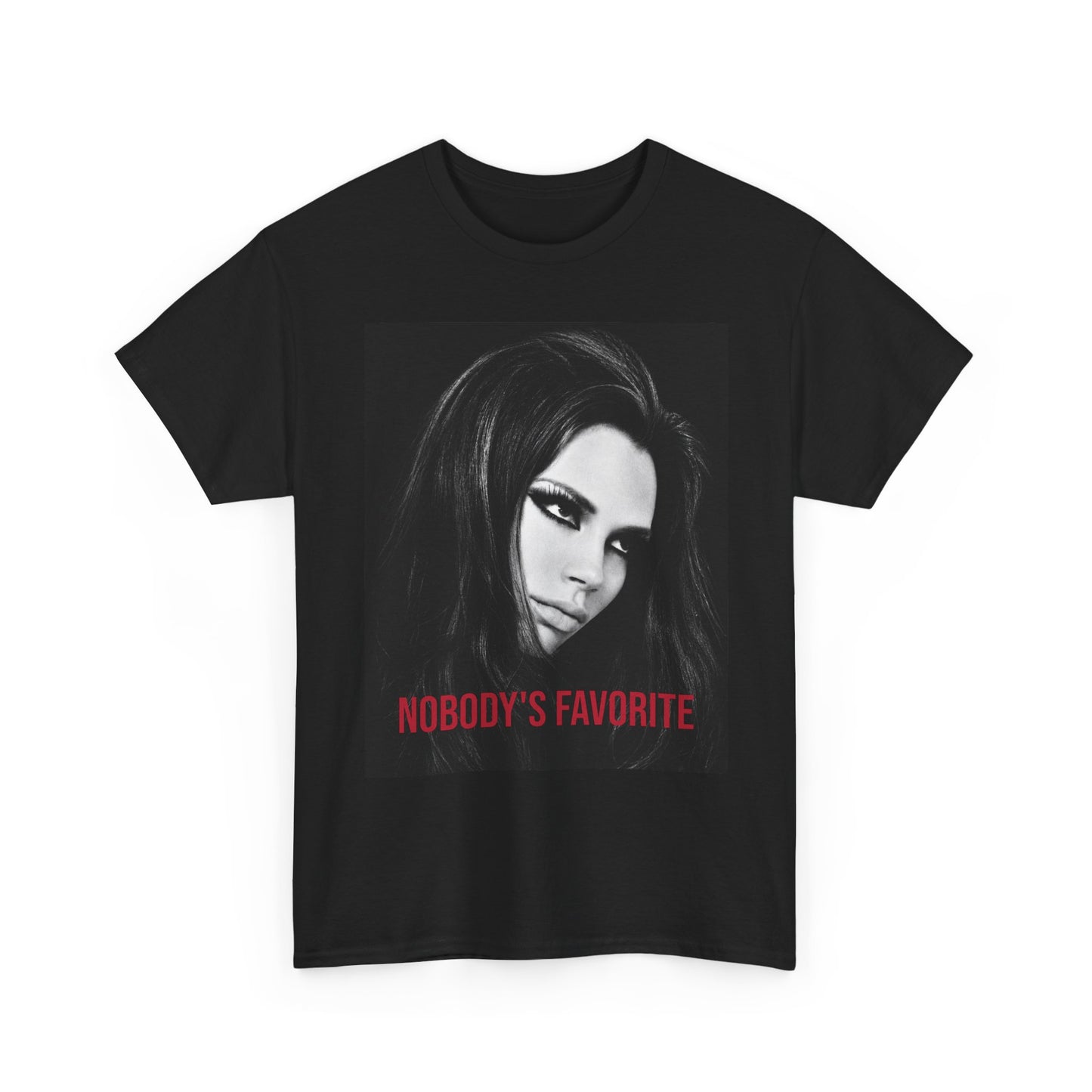 Nobody’s Favorite Portrait Graphic Tee — Sad Girl Aesthetic Shirt, Vintage Femme Tee, Indie Sleaze T Shirt, Retro Photo Print, Soft Grunge Aesthetic Shirt