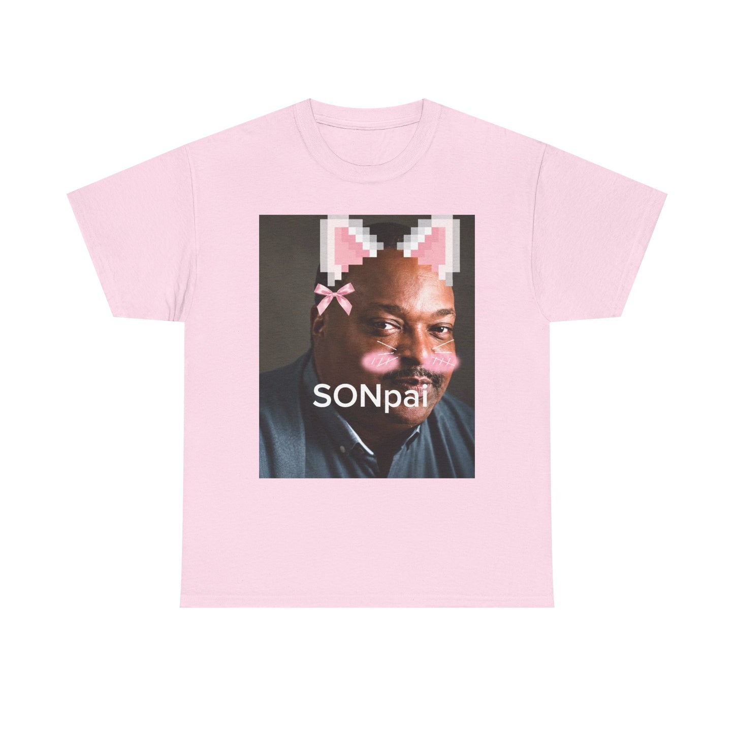 Cat Ear Meme Tee — "SONpai" Pixel Art Graphic T-Shirt