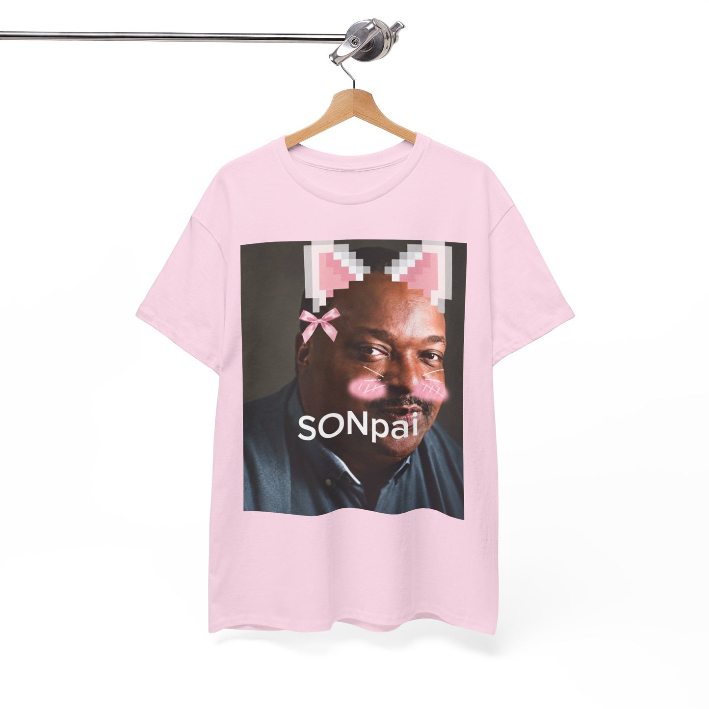 Cat Ear Meme Tee — "SONpai" Pixel Art Graphic T-Shirt