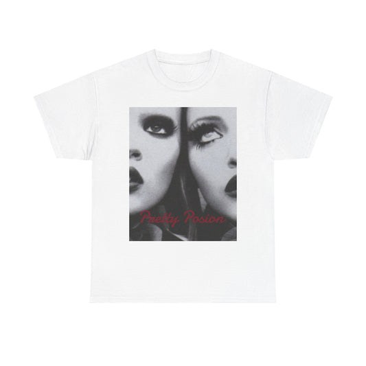 T-Shirt — Gothic Double Portrait Tee with 'Another Passion' Text