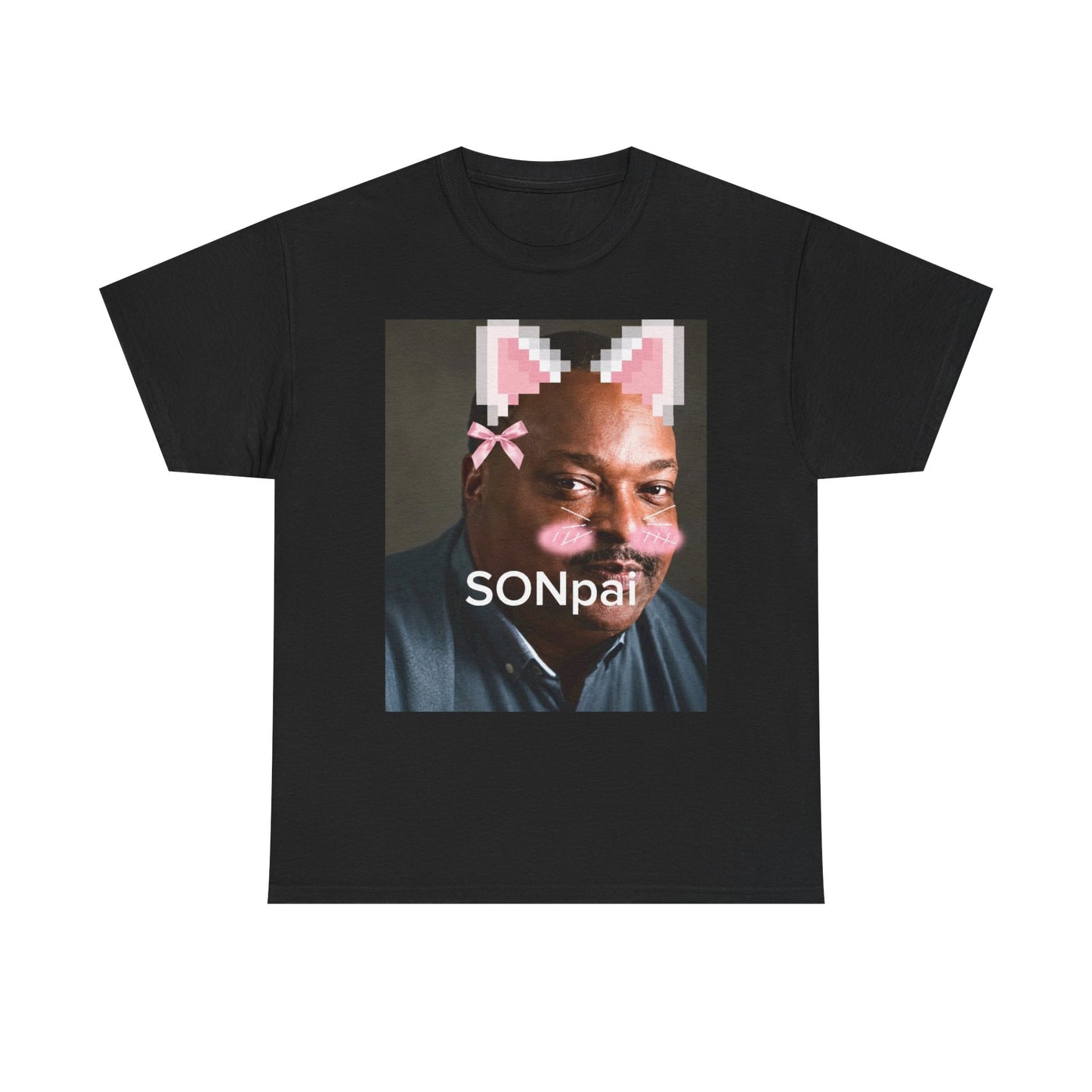 Cat Ear Meme Tee — "SONpai" Pixel Art Graphic T-Shirt