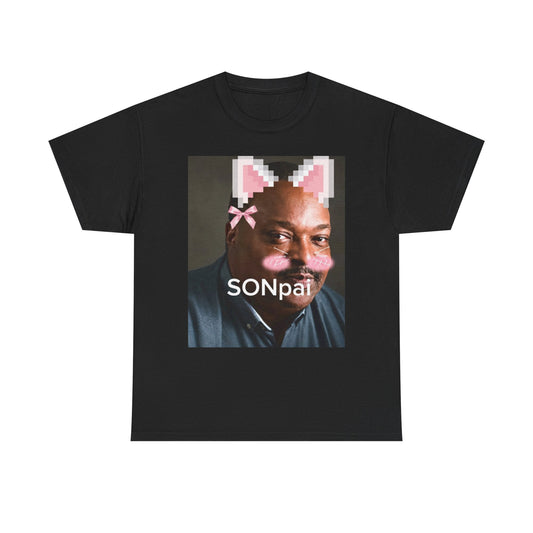 Cat Ear Meme Tee — "SONpai" Pixel Art Graphic T-Shirt