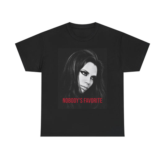 Nobody’s Favorite Portrait Graphic Tee — Sad Girl Aesthetic Shirt, Vintage Femme Tee, Indie Sleaze T Shirt, Retro Photo Print, Soft Grunge Aesthetic Shirt