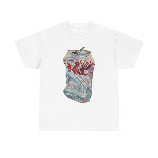 Crushed Soda Can Graphic Tee — Vintage Diet Cola Pop Art T‑Shirt