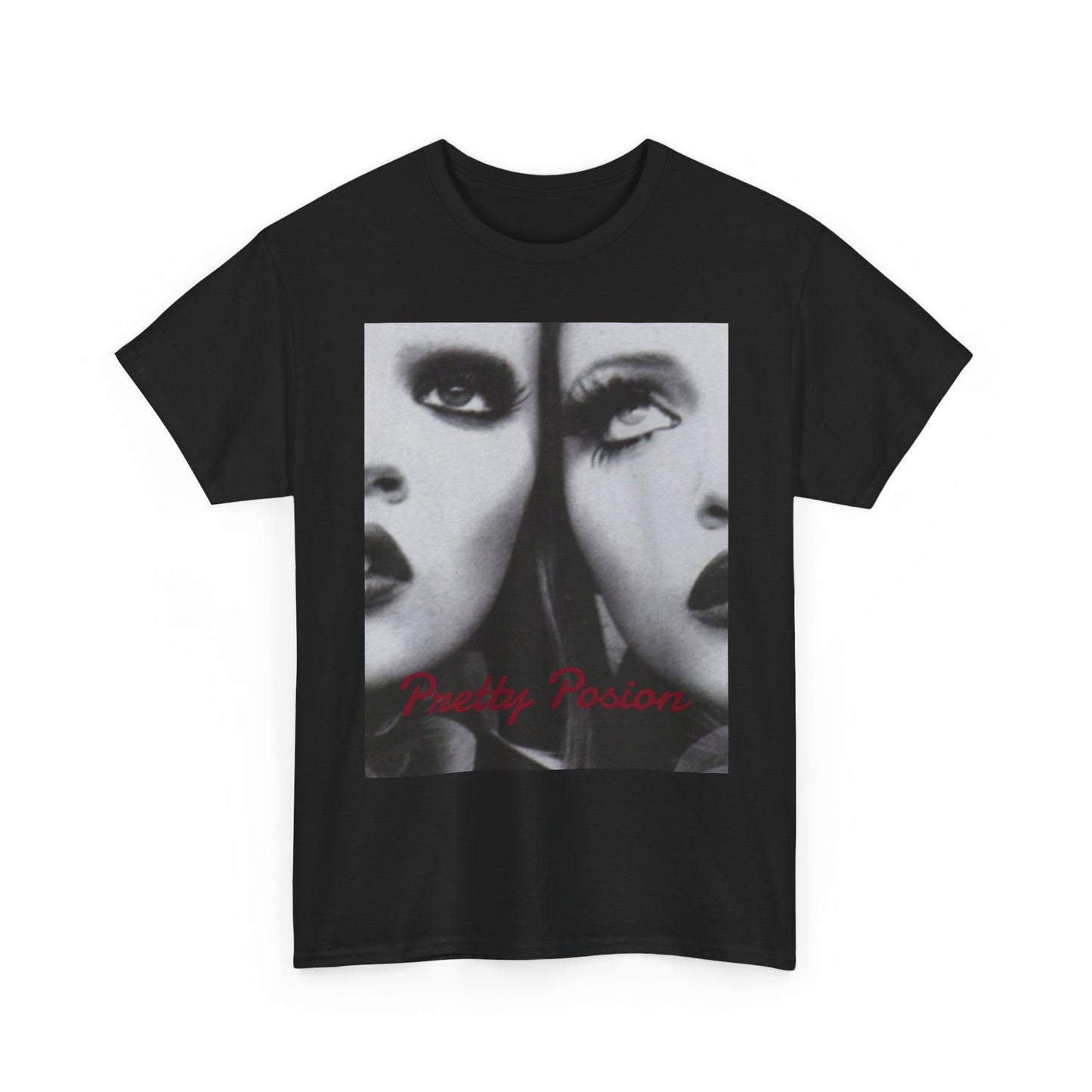 T-Shirt — Gothic Double Portrait Tee with 'Another Passion' Text