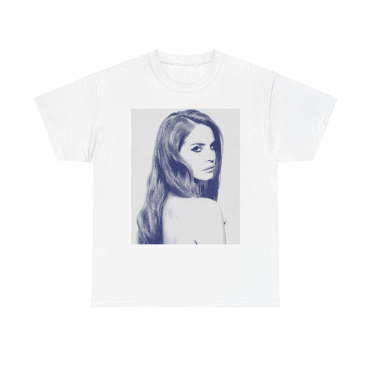 Portrait Graphic Tee — Vintage Glam Woman Photo Print