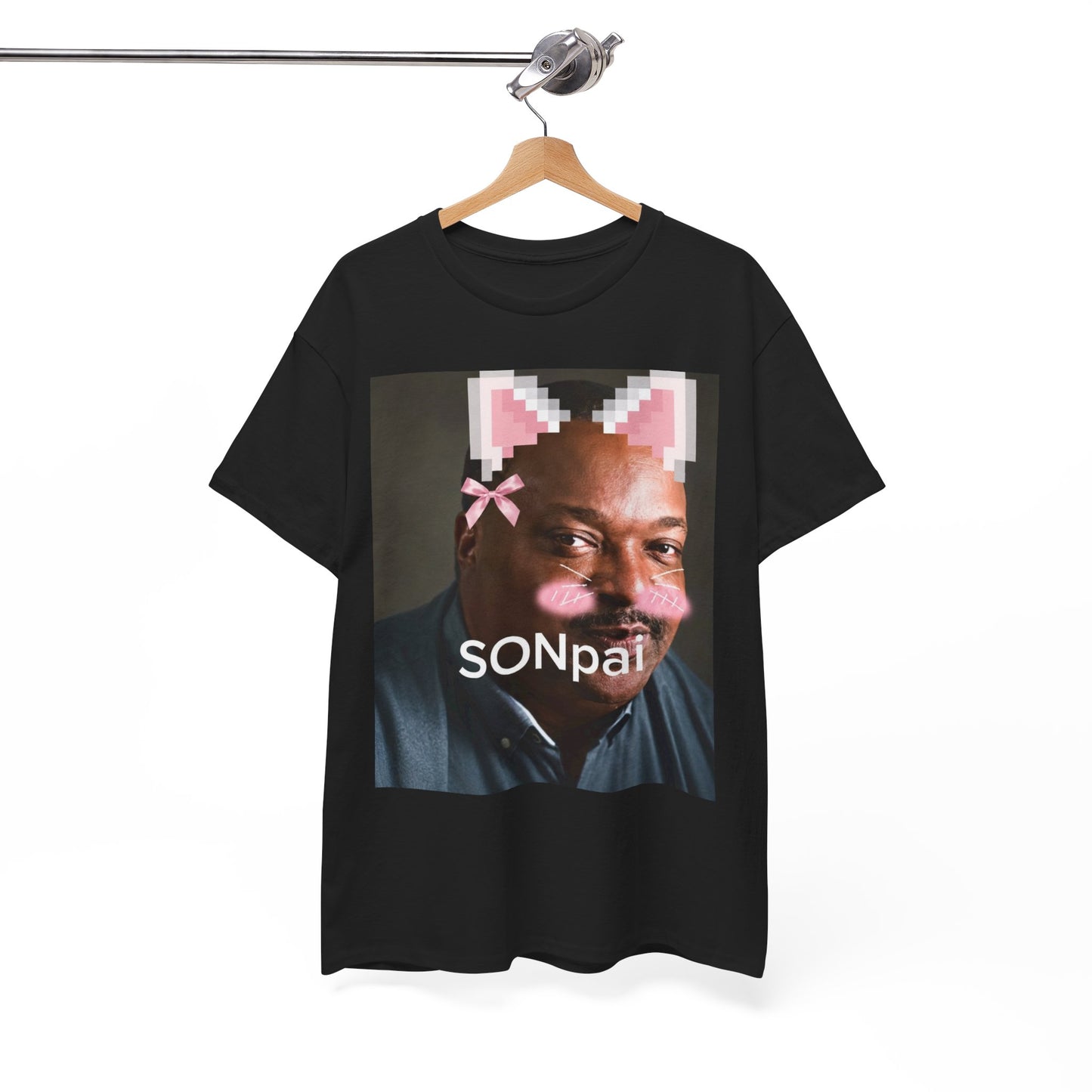 Cat Ear Meme Tee — "SONpai" Pixel Art Graphic T-Shirt