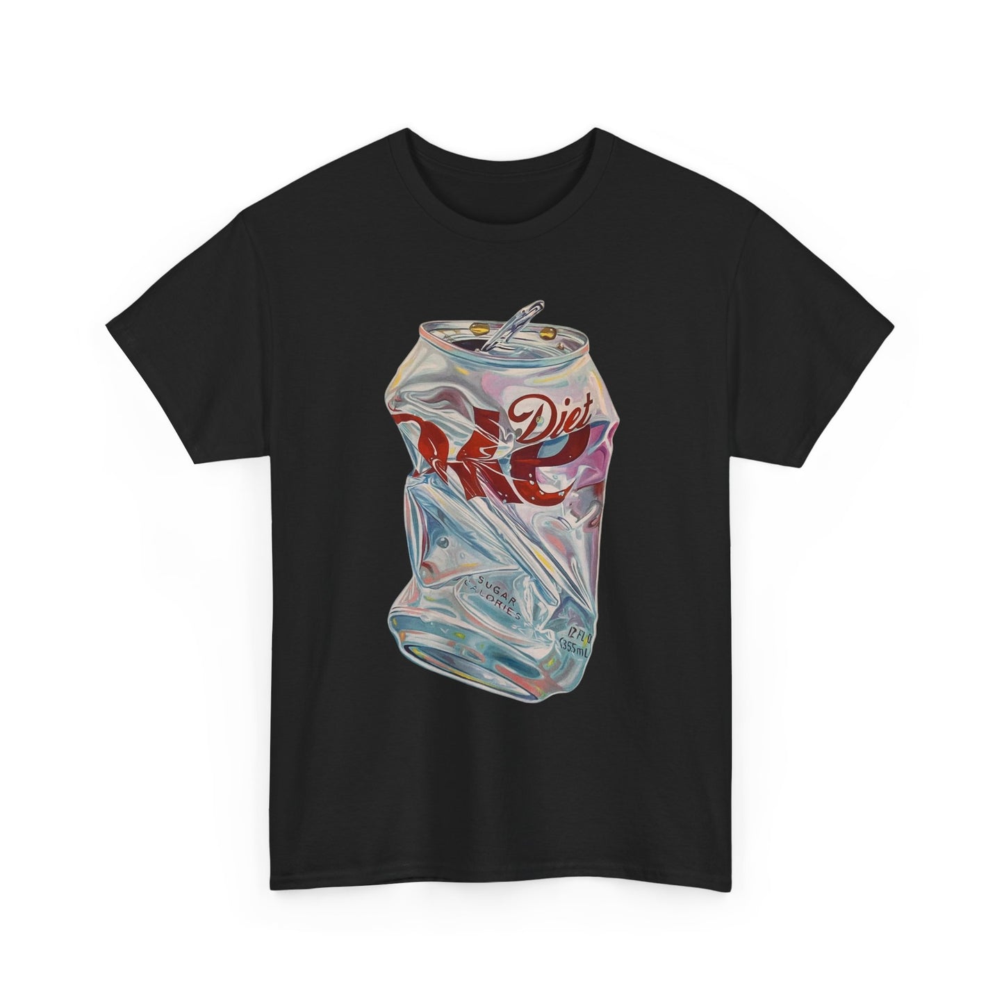 Crushed Soda Can Graphic Tee — Vintage Diet Cola Pop Art T‑Shirt