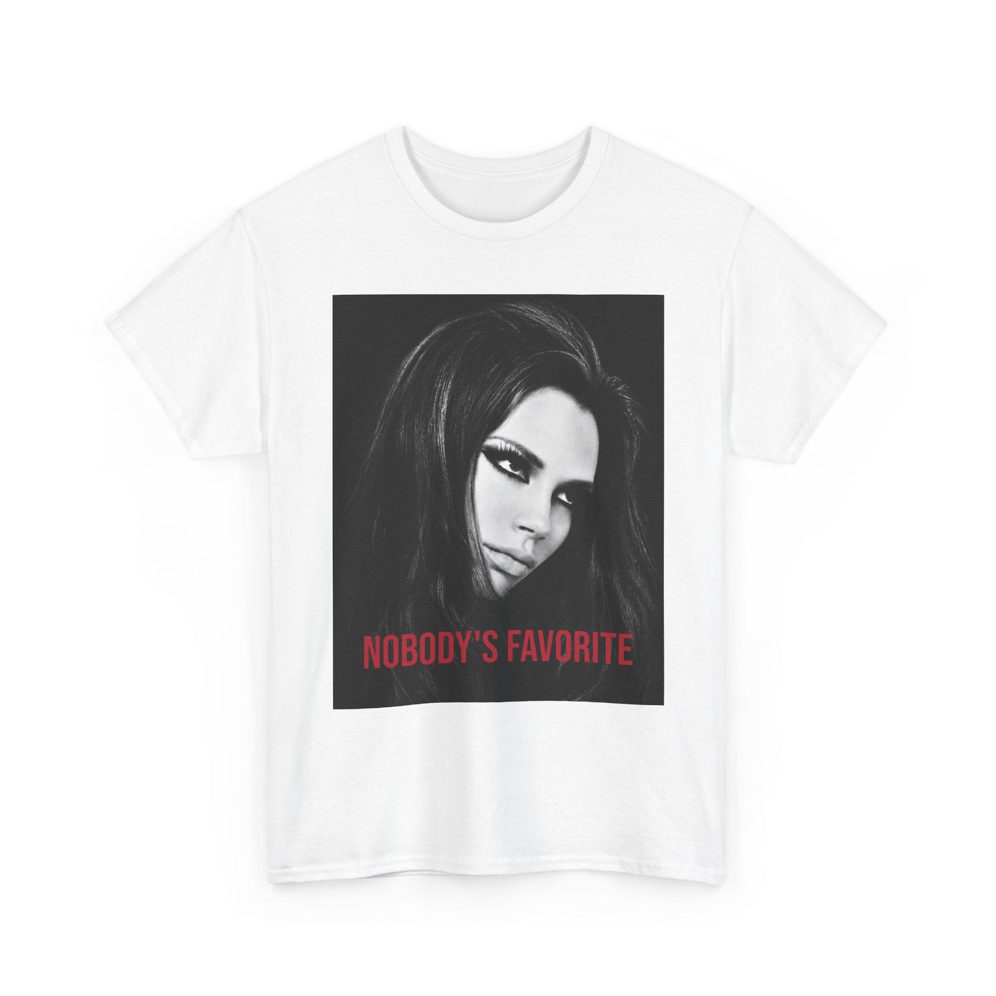 Nobody’s Favorite Portrait Graphic Tee — Sad Girl Aesthetic Shirt, Vintage Femme Tee, Indie Sleaze T Shirt, Retro Photo Print, Soft Grunge Aesthetic Shirt