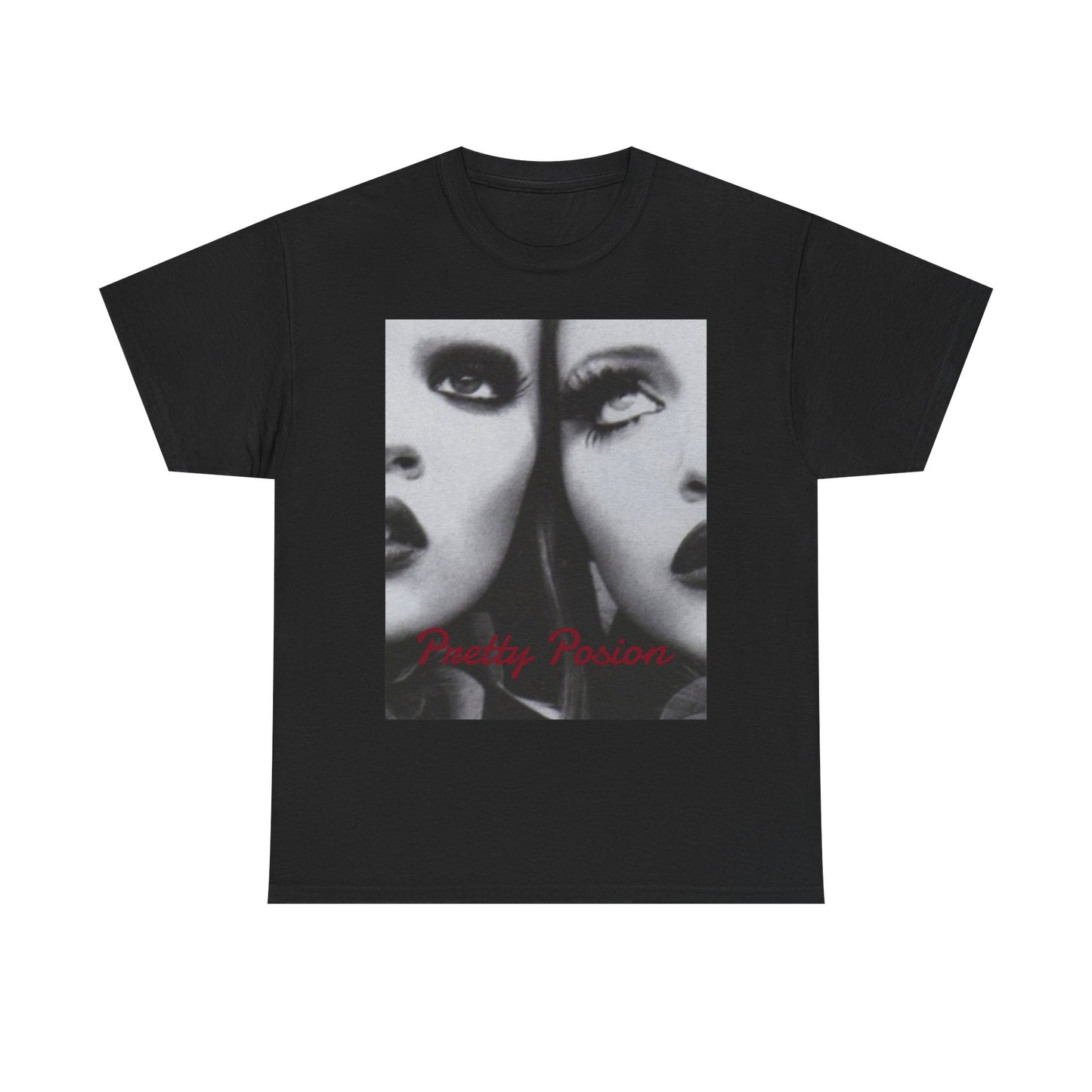 T-Shirt — Gothic Double Portrait Tee with 'Another Passion' Text